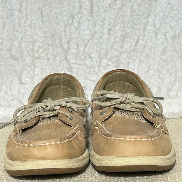 Sperry Womens Tan Leather Top-Sider Laguna Boat Deck Slip On Casual Shoes SZ 7.5 - Picture 3 of 11